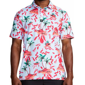 BAD BIRDIE RED ROCKS POLO MEN'S SHIRT SIZE L NWT